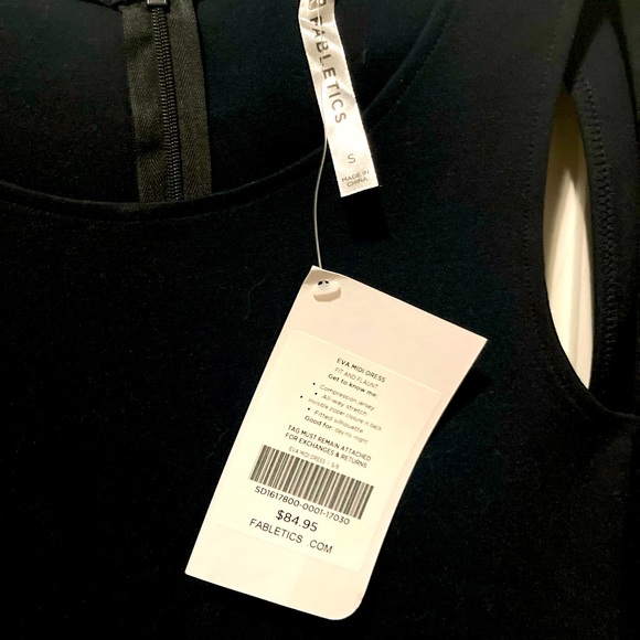 NWT black, body con style midi-dress w/keyholes - Picture 7 of 7